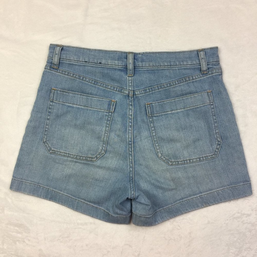 Gap High-Rise Shorts Button Fly Thin Denim - Picture 2 of 8